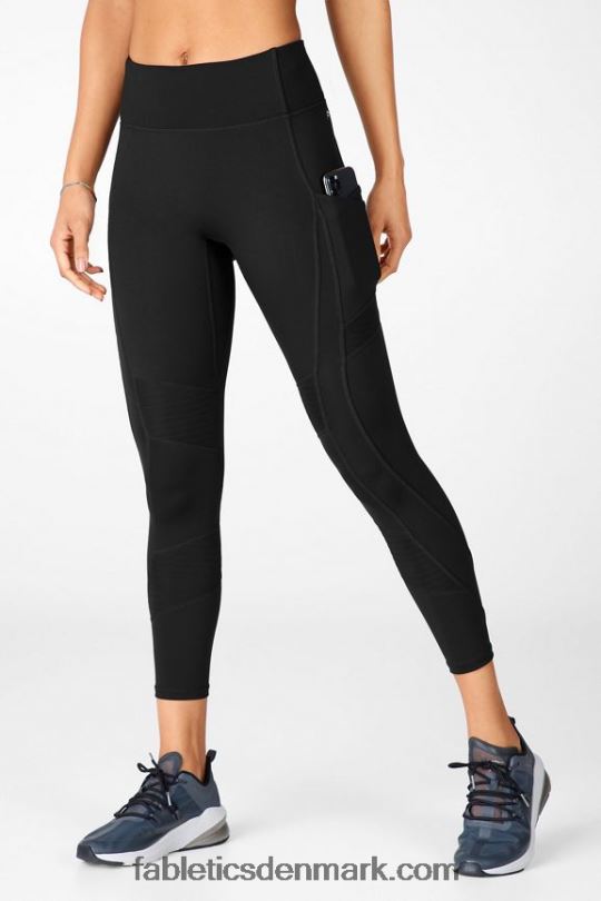 Fabletics Kvinder anywhere motion365 højtaljet moto 7/8 legging PNX2T1231 sort