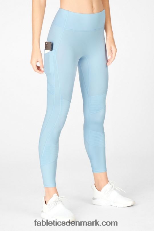 Fabletics Kvinder anywhere motion365 højtaljet moto 7/8 legging PNX2T1234 vintage blå