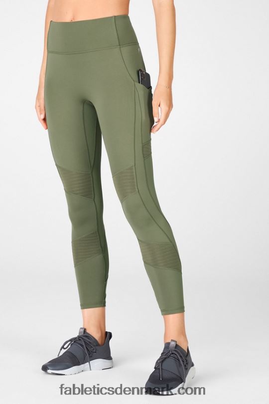 Fabletics Kvinder anywhere motion365 højtaljet moto 7/8 legging PNX2T1235 avocado