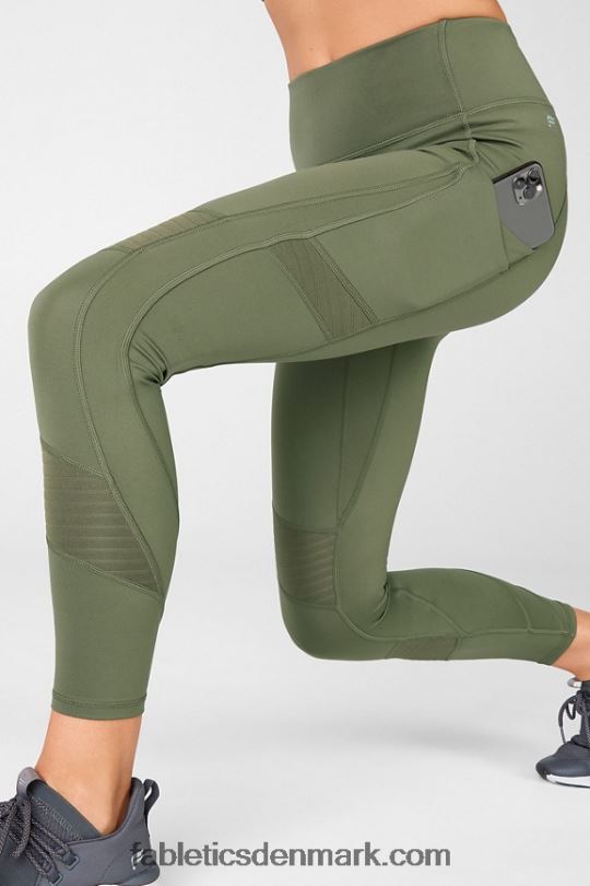 Fabletics Kvinder anywhere motion365 højtaljet moto 7/8 legging PNX2T1235 avocado