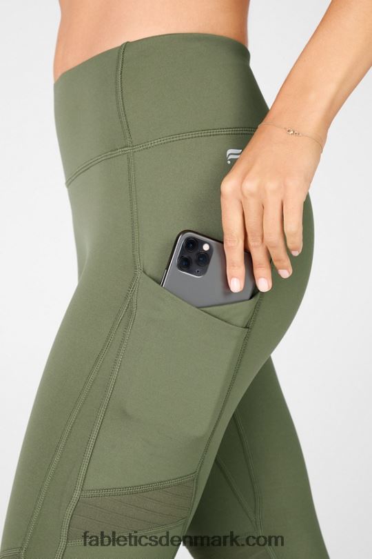 Fabletics Kvinder anywhere motion365 højtaljet moto 7/8 legging PNX2T1235 avocado