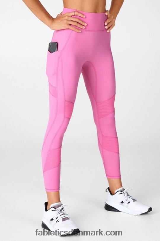 Fabletics Kvinder anywhere motion365 højtaljet moto 7/8 legging PNX2T1237 lyserød surf