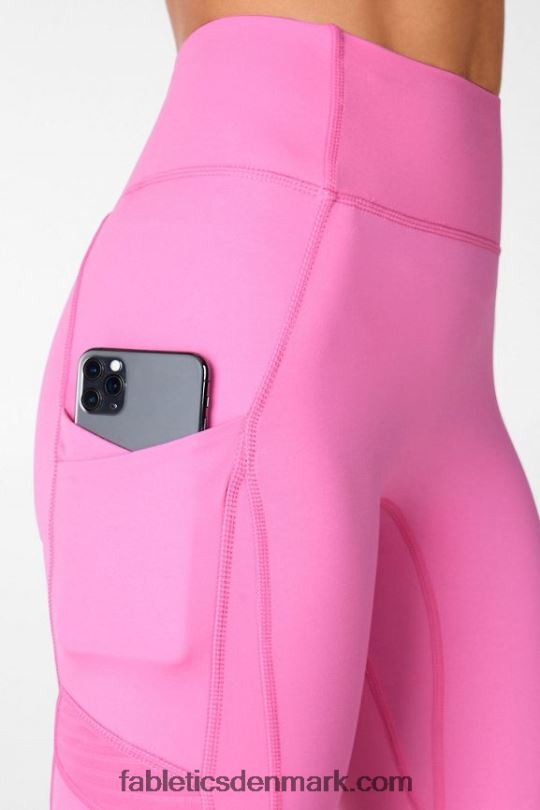 Fabletics Kvinder anywhere motion365 højtaljet moto 7/8 legging PNX2T1237 lyserød surf