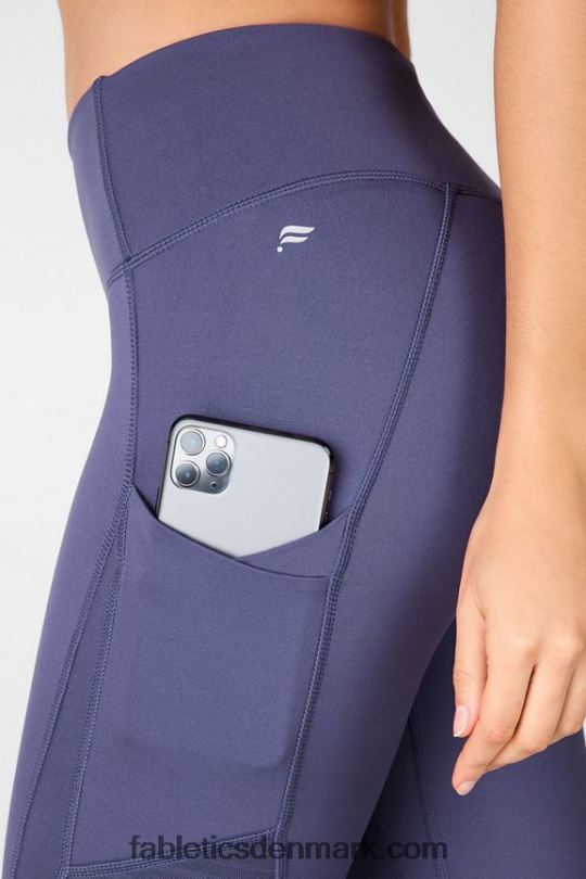 Fabletics Kvinder anywhere motion365 højtaljet moto 7/8 legging PNX2T1238 Ægæiske Hav