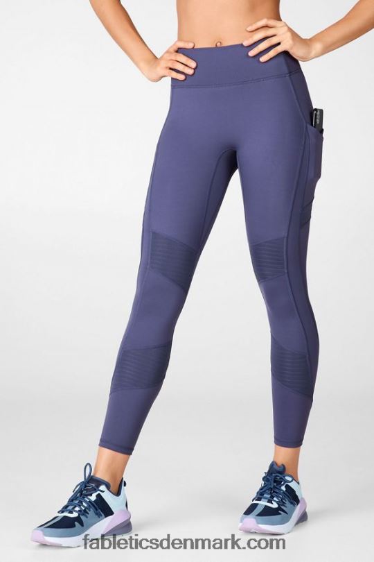 Fabletics Kvinder anywhere motion365 højtaljet moto 7/8 legging PNX2T1238 Ægæiske Hav