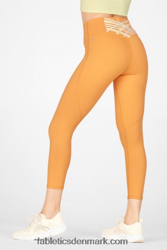 Fabletics Kvinder boost ii højtaljede stropper capri PNX2T1317 dreamsicle/citroncreme/kølig mynte