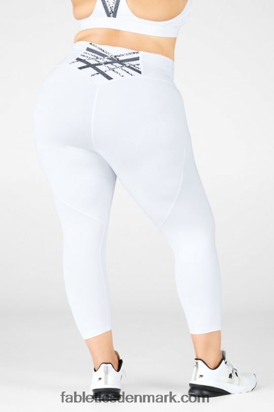 Fabletics Kvinder boost ii højtaljede stropper capri PNX2T1319 hvid/mikro prik