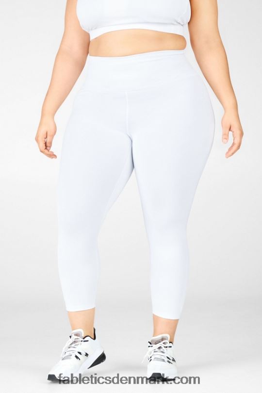 Fabletics Kvinder boost ii højtaljede stropper capri PNX2T1319 hvid/mikro prik