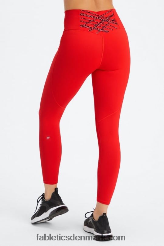 Fabletics Kvinder boost powerhold højtaljet 7/8 legging 58 PNX2T839 elektrisk kirsebær mini leopard