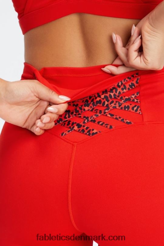 Fabletics Kvinder boost powerhold højtaljet 7/8 legging 58 PNX2T839 elektrisk kirsebær mini leopard