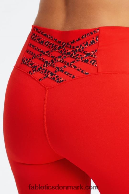 Fabletics Kvinder boost powerhold højtaljet 7/8 legging 58 PNX2T839 elektrisk kirsebær mini leopard