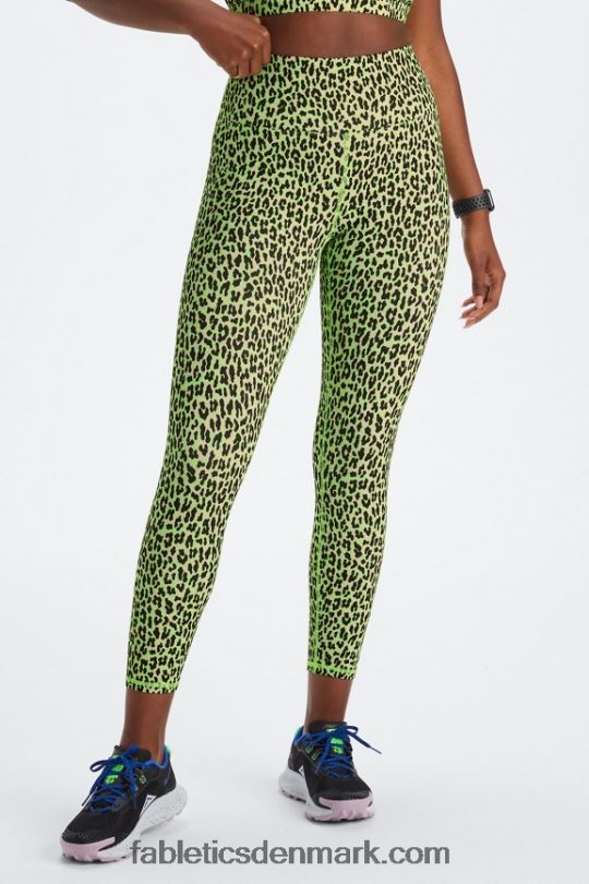 Fabletics Kvinder boost powerhold højtaljet 7/8 legging 58 PNX2T842 highlighter bølget gepard/marmoreret zebra