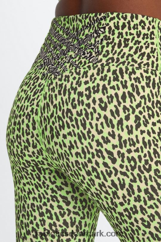 Fabletics Kvinder boost powerhold højtaljet 7/8 legging 58 PNX2T842 highlighter bølget gepard/marmoreret zebra