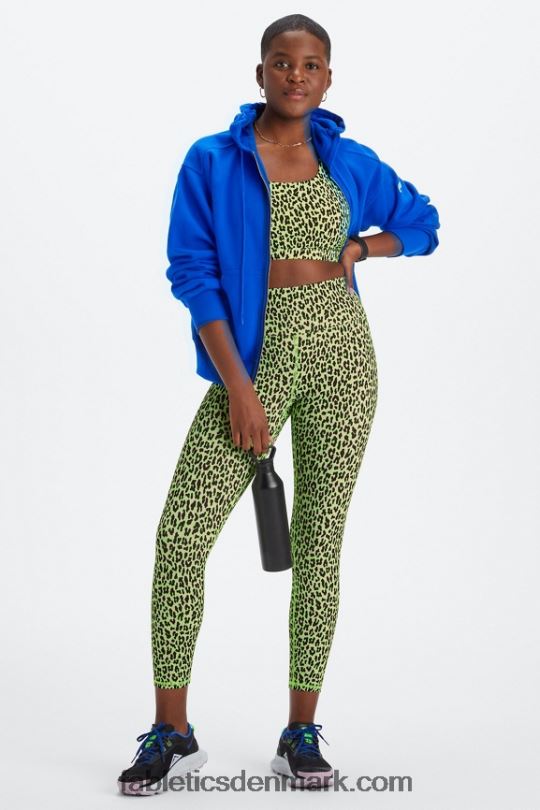 Fabletics Kvinder boost powerhold højtaljet 7/8 legging 58 PNX2T842 highlighter bølget gepard/marmoreret zebra