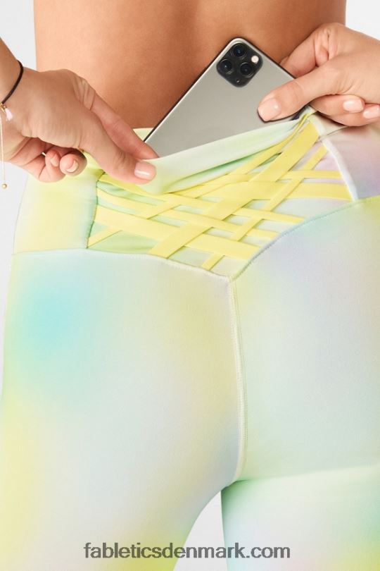 Fabletics Kvinder boost powerhold højtaljet 7/8 legging 60 PNX2T850 sløring/citroncreme