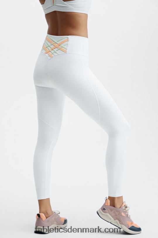 Fabletics Kvinder boost powerhold højtaljet 7/8 legging 61 PNX2T856 hvid/isterning multi