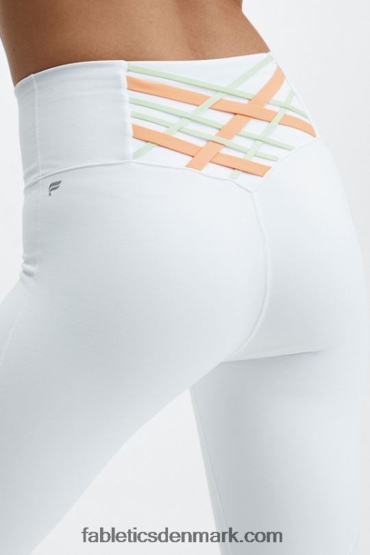 Fabletics Kvinder boost powerhold højtaljet 7/8 legging 61 PNX2T856 hvid/isterning multi