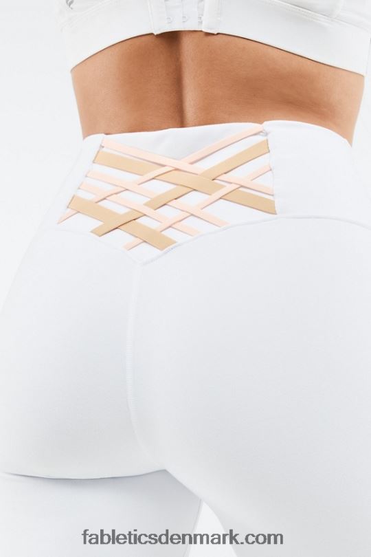 Fabletics Kvinder boost powerhold højtaljet 7/8 legging 62 PNX2T859 hvid/shorewood/pink sky