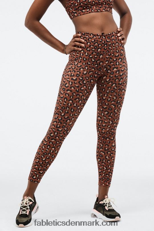 Fabletics Kvinder boost powerhold højtaljet 7/8 legging 62 PNX2T860 mokka meru/sort