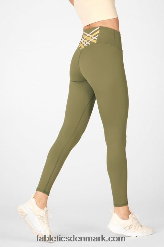 Fabletics Kvinder boost powerhold højtaljet 7/8 legging 62 PNX2T862 lund/agave/sandklit