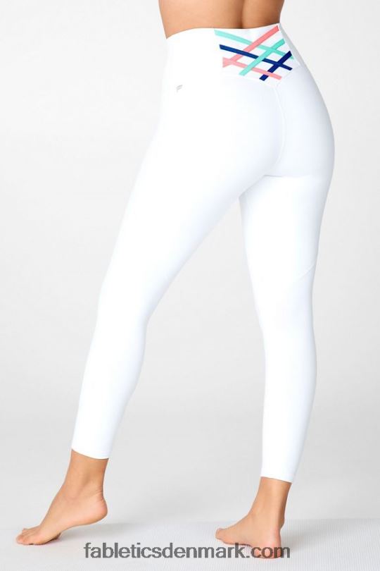 Fabletics Kvinder boost powerhold højtaljet 7/8 legging 63 PNX2T864 hvid/multi