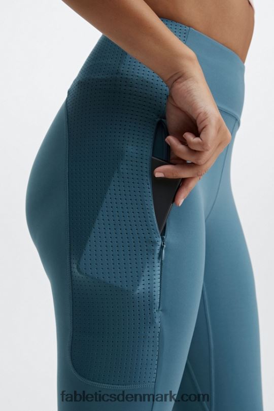 Fabletics Kvinder højtaljet motion365 løb 7/8 PNX2T1227 rigtig blågrøn