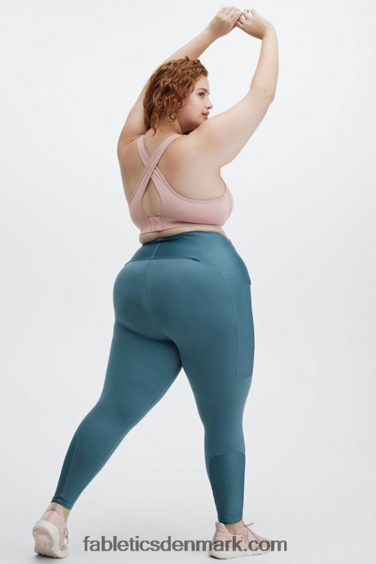 Fabletics Kvinder højtaljet motion365 løb 7/8 PNX2T1228 rigtig blågrøn
