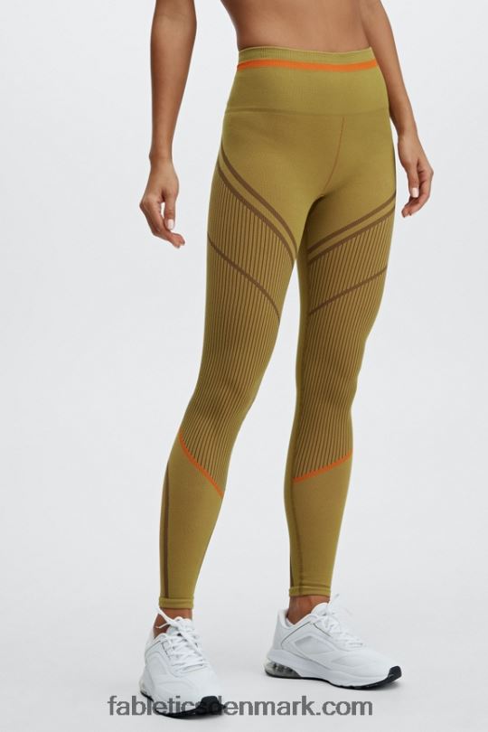 Fabletics Kvinder højtaljet sømløs jacquardlegging PNX2T1210 varm oliven/multi