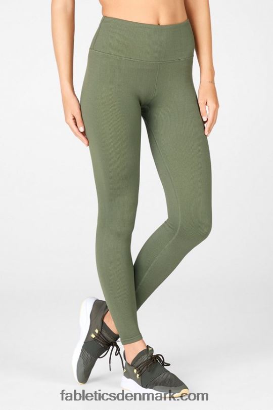 Fabletics Kvinder højtaljet sømløs riblegging PNX2T1297 safari/pære