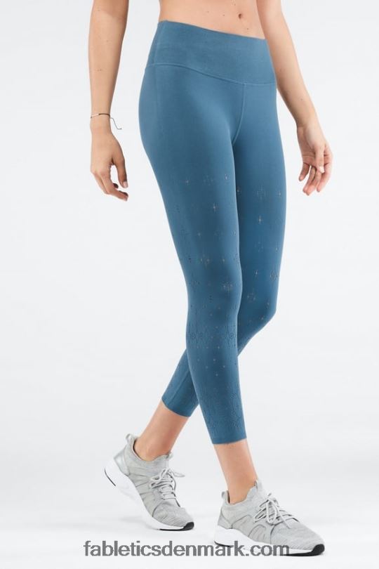 Fabletics Kvinder højtaljet skulpturøje 7/8 PNX2T1309 blåt jern