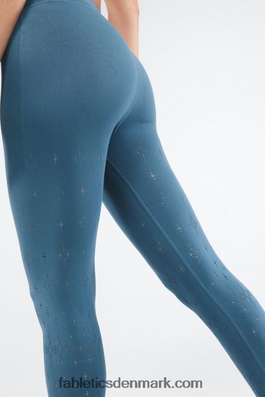Fabletics Kvinder højtaljet skulpturøje 7/8 PNX2T1309 blåt jern