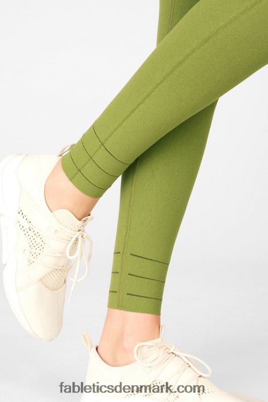 Fabletics Kvinder højtaljet, skulpturel legging af jord PNX2T1313 basilikum/grizzly
