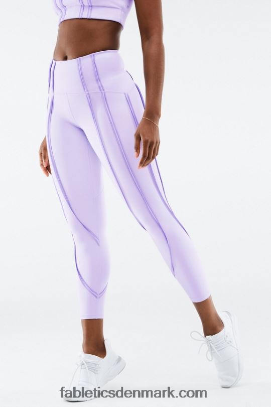 Fabletics Kvinder højtaljet ultraluxe contour 7/8 PNX2T1270 frostet syren/vild blåregn
