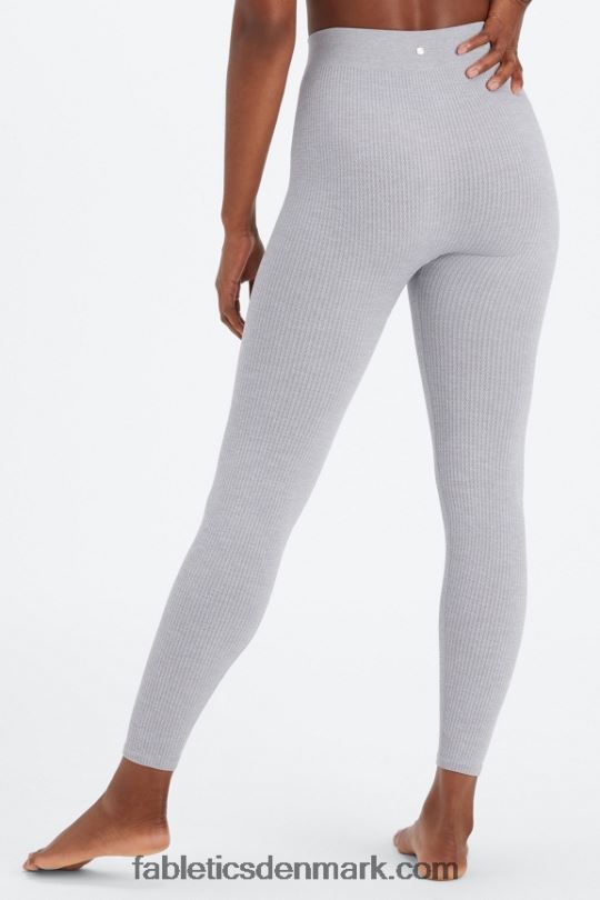 Fabletics Kvinder kabelstrik 7/8 legging PNX2T1032 klassisk grå lyng