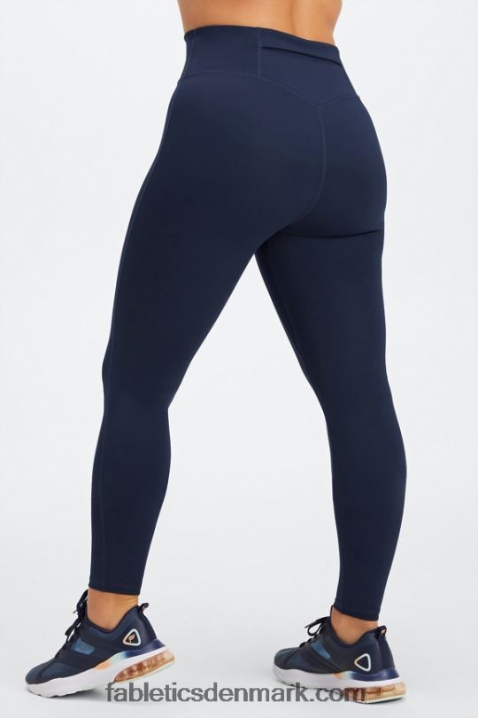 Fabletics Kvinder løb hvor som helst motion365 hw 7/8 legging PNX2T1099 dyb marineblå/reflekterende logo