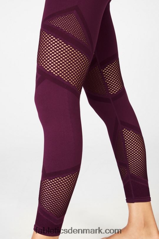 Fabletics Kvinder mosaik højtaljet 7/8 PNX2T1226 bordeaux