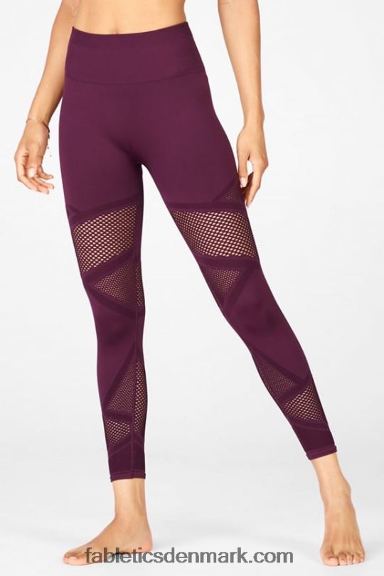 Fabletics Kvinder mosaik højtaljet 7/8 PNX2T1226 bordeaux