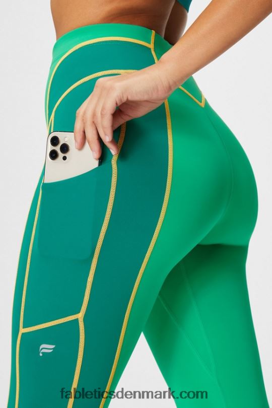 Fabletics Kvinder motion365+ højtaljet 7/8 legging PNX2T1023 tropisk/dyb cypres/ørkensol