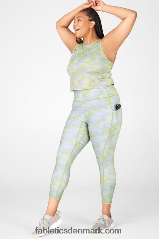 Fabletics Kvinder motion365 højtaljet 7/8 legging PNX2T1162 grå pind dot camo