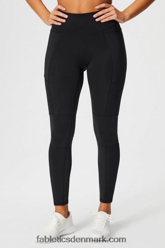 Fabletics Kvinder motion365+ højtaljet moto-legging PNX2T1028 sort