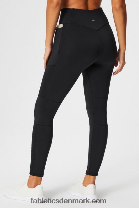 Fabletics Kvinder motion365+ højtaljet moto-legging PNX2T1028 sort