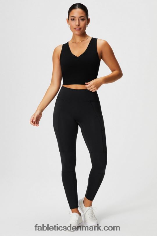 Fabletics Kvinder motion365+ højtaljet moto-legging PNX2T1028 sort