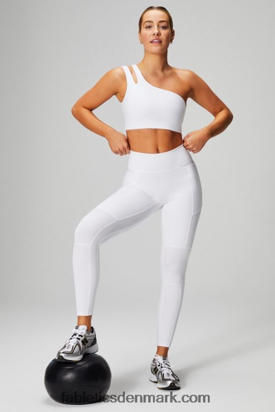 Fabletics Kvinder motion365+ højtaljet moto-legging PNX2T1029 klassisk hvid