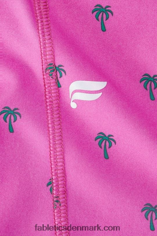 Fabletics Kvinder oasis højtaljede capri PNX2T959 pink escape palm palme