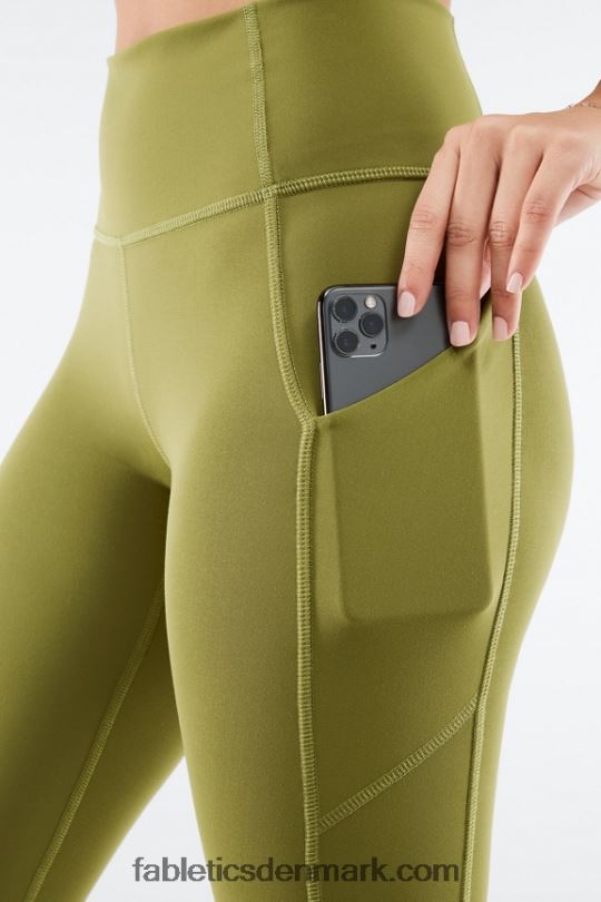 Fabletics Kvinder oasis pureluxe højtaljede capri PNX2T964 falmet oliven