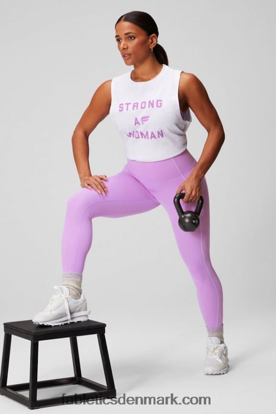 Fabletics Kvinder oasis pureluxe højtaljet 7/8 legging 48 PNX2T783 krystalhule/lilla hvisken