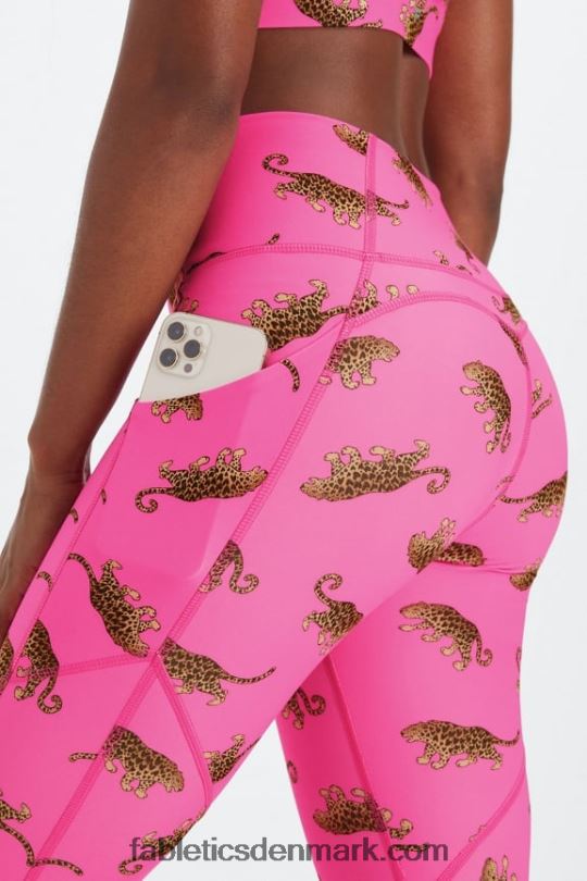 Fabletics Kvinder oasis pureluxe højtaljet 7/8 legging 48 PNX2T787 vilde hjerter