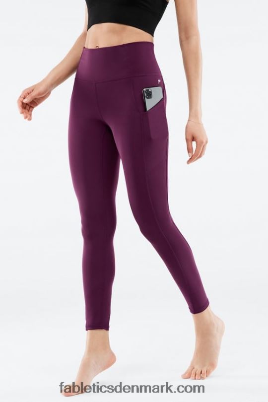 Fabletics Kvinder oasis pureluxe højtaljet 7/8 legging 50 PNX2T794 bordeaux