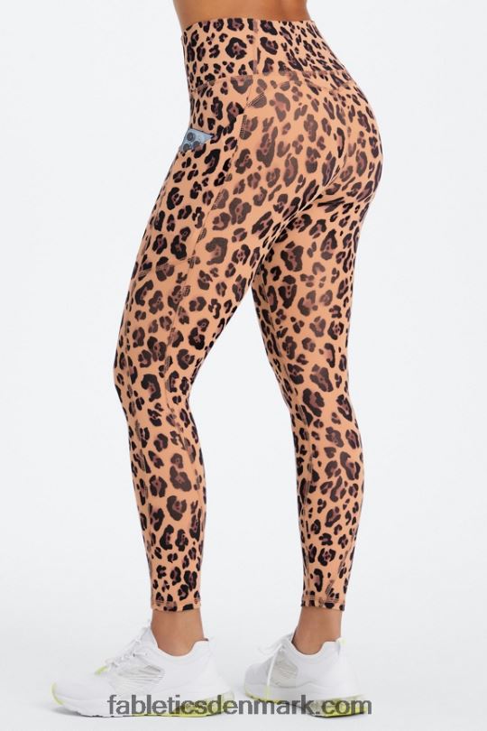 Fabletics Kvinder oasis pureluxe højtaljet 7/8 legging 51 PNX2T800 naturlig leopard