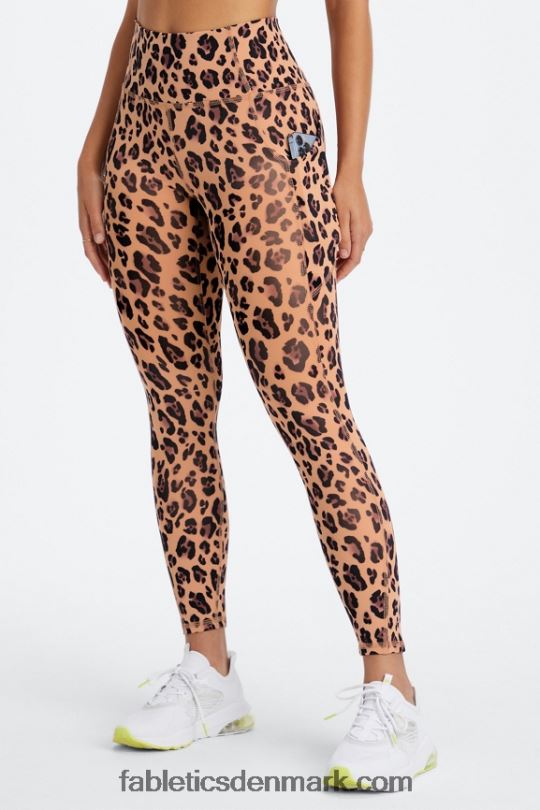 Fabletics Kvinder oasis pureluxe højtaljet 7/8 legging 51 PNX2T800 naturlig leopard